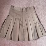 SheIn Khaki Pleated Mini Skirt Photo 0