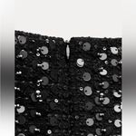 ZARA  NWT 2025 Christmas holiday black sequin wool voluminous balloon mini dress Photo 4