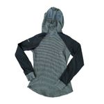 Columbia ‎ Women’s Black / Gray Waffle Knit Hooded Sweatshirt Size M Photo 2