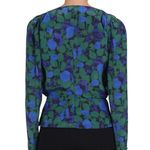 The Kooples  Silk Crossover Peplum Top Winter Night M NWT Photo 1