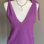 Free People  Purple Knit Sleeveless Top Size M Photo 0