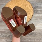 Michael Kors  coral braided leather‎ suede heeled clogs Photo 5