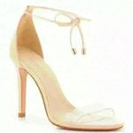 Schutz  N7530* Women’s Josseana Open Toe Eggshell Ecru Nubuck High-Heel Sandals Photo 0