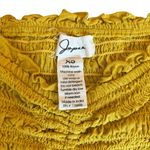 Japna Japan Smocked Long Sleeve Crop Top Golden Yellow Womens Size XS Photo 7