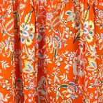 Cynthia Rowley Smocked Peplum Tank Top Orange/Muti Floral-Medium Photo 2