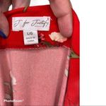 J for Justify  Red Floral Print Top Size L Photo 9