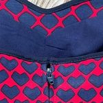Club Monaco  Nelly Red And Blue Heart Print Strapless Cocktail Dress Size 0 Photo 4