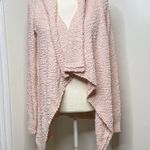 Adam Levine  Open Front Waterfall Cardigan Sweater Size XS Light Pink Chunky Knit Photo 0
