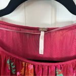 Free People Wildflower Honey Berry Top Size XS Magenta Burgandy Floral Cropped Photo 8