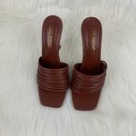 Cape Robbin Women's Mexmon Square Heel Slip On Sandals Mules Shoes Brown Size 7 Photo 2