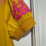 J.Crew Embroidered Cotton Poplin Puff-Sleeve Top Photo 3