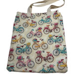 Bicycle Print Canvas Tote Bag Photo 0