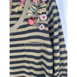 Johnny Was  Tunic Top Long Sleeve Tee T Shirt Embroidered Floral Flowers Large Photo 4