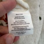 Fig and Flower Button Up Shirt Size Medium M Embroidered Floral Semi Sheer NWT White Photo 9