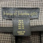 House Of Harlow 1960 Dress Pants 8 Wide Leg Trousers Brown Micro Check Slacks Photo 9