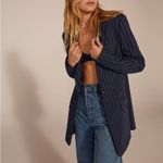 Favorite Daughter The Break Up Oversize Stretch Cotton Blazer Size XXS New w/Tag Blue Photo 3