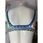 Women’s Multicolor Crochet Trim Triangle Bikini Set Swimsuit Size Small Pink Photo 8