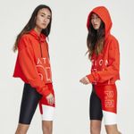 P.E Nation‎ Restart Hoodie Small Gym Athletic Relaxed Casual Athleisure Running Red Photo 1