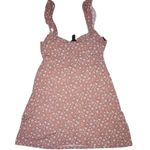 Forever 21 Peach Floral Whimsy Garden Girl Flower Mini Dress Small Photo 1