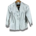 Vintage YANSI FUGEL Silver Metallic Collared Jacket Size 0 Photo 4