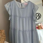 Pink Lily Light Blue Blouse Photo 0