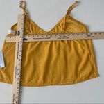 Nordstrom NSR Dot tank top sleeveless MEDIUM yellow gold NWT Photo 6