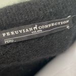 Peruvian Connection  100% Baby Alpaca Black Notch Collar Cardigan Sweater Medium Photo 5