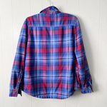 L.L.Bean Women Shaket Medium Cotton Fleece Plaid Barn Country Western Cabincore Photo 7