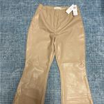 Abercrombie & Fitch NWT Beige Faux Leather Pants Size Short 28 Waist or Size 6 Photo 0