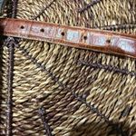 Brighton VTG Leather Croc Embossed Western Belt Brown Silver Buckle Amber 38” L Photo 10