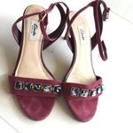 Clarks  jeweled‎ sandals ankle strap maroon Photo 2
