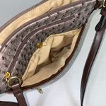 Giani Bernini Grey Faux Ostrich Leather Embossed Small Crossbody Bag Purse Photo 6