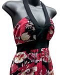 Love Tease  Y2K Halter V-Neck Back Tie Babydoll Floral Dress Photo 2