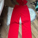 MISS CIRCLE Neva Red Cutout Strappy Jumpsuit Size XL Photo 4