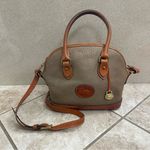 Dooney & Bourke handbag in leather Crossbody Satchel Purse Zip Tote Top Zip VTG Photo 13