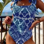 NWOT Blue & White Chinoiserie Tie Photo 0