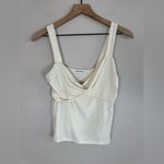 Reformation  Anine Knit Twist Front Tank size Medium in Ivory Cream $58 Photo 4