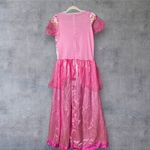 Princess Peach Costume Dress Long Pink Gold Trim Halloween Cosplay Size L Mario Size L Photo 1