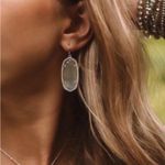 Kendra Scott  Elle Slate Cat’s Eye Drop Earrings in Silver Frame Photo 1