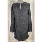 Madewell  Shift Mini Dress Black White Long Sleeve Cupro Casual Preppy Minimal S Photo 2