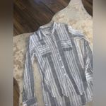 Jen's Pirate Booty Jen’s pirate booty Gaya Blouse in White Black Stripe cotton fall casual revolve Photo 3