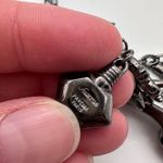 Pardma Paris charm parfum bottle shoes‎ dangle chain necklace gunmetal Gray Photo 5