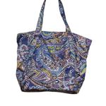PAISLEY PRINT MULTI COLOR LARGE TOTE BAG Blue Photo 3