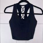 Senita Athletics  Laced Up Crop Top - Black Photo 1