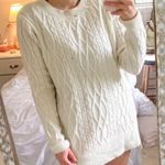 ZARA Cable Knit Sweater Tunic Dress White Cream Wool Blend Italian Yarn S Photo 0