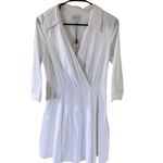 Milly  NEW Pleated Wrap Dress in White NO BELT Photo 1