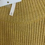 Free People French Girl belted A-line Mini Dress Gold NEW Size Large Photo 3