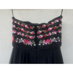 Sherri Hill  Strapless Black Chiffon A-Line Gown 50984 Floral Beaded Bodice 10 Photo 5