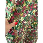 BURU Shoulder Tie Tank Maxi Dress in Green Floral Garden Pockets Size XS Photo 9