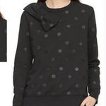 Kate Spade Steal The Spotlight Black Glitter Dot Bow Sweatshirt Medium MSRP $178 Photo 0